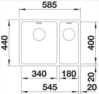 Blanco -  Andano 340/180-IF - Sifon Gider - Paslanmaz Çelik Eviye