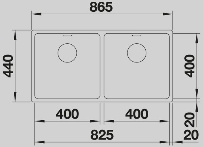 Blanco -  Andano 400/400-IF - Sifon Gider - Paslanmaz Çelik Eviye