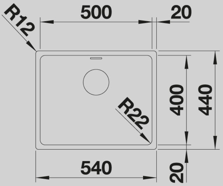 Blanco -  Andano 500 - U - Sifon Gider - Paslanmaz Çelik Eviye