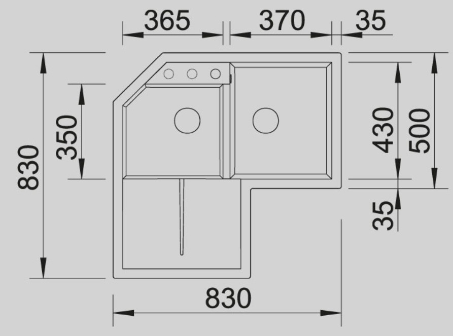 Blanco -  Metra 9 E - Silgranit Eviye