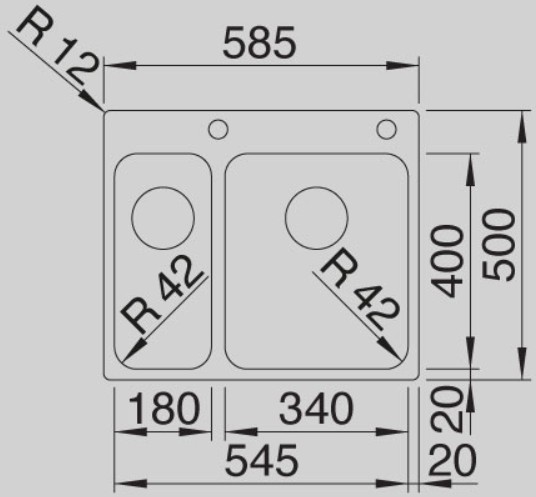 Blanco -  Solis 340/180-IF/A - Paslanmaz Çelik Eviye