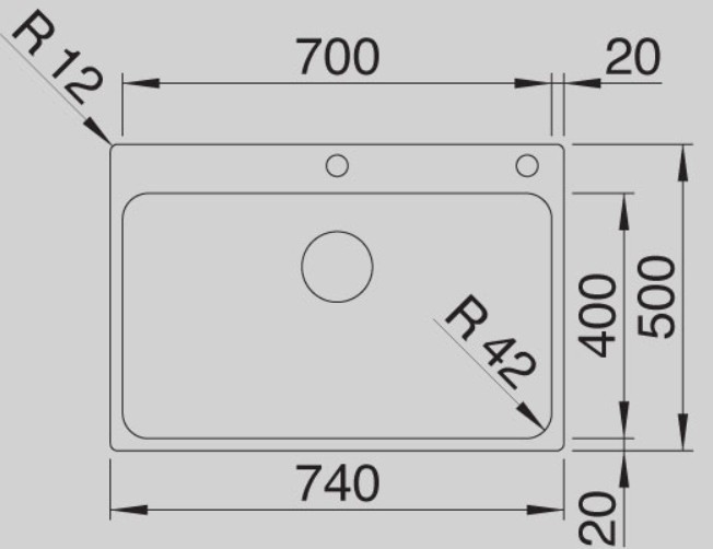 Blanco -  Solis 700-IF/A - Paslanmaz Çelik Eviye