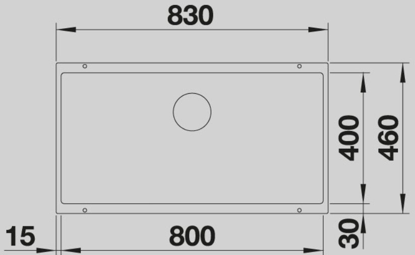 Blanco -  Subline 800-U Silgranit Eviye