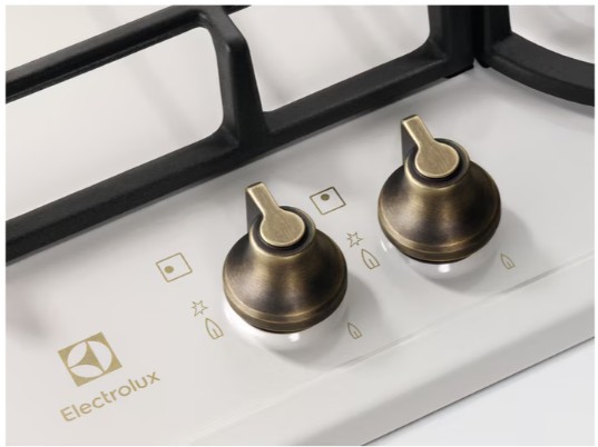 EGH6343RON - Electrolux - 60 cm Gazlı Döküm Izgaralı WOK Rococo Krem Emaye Rustik Ankastre Ocak