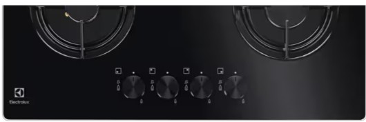 EGT6242NVK - Electrolux - 60 cm Gazlı Emaye Izgaralı Siyah Cam Ankastre Ocak