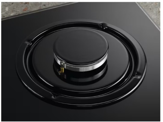 EGT6242NVK - Electrolux - 60 cm Gazlı Emaye Izgaralı Siyah Cam Ankastre Ocak