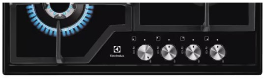 EGS6436K - Electrolux - SpeedBurner 60 cm Gazlı Döküm Izgaralı WOK Siyah Emaye Ankastre Ocak