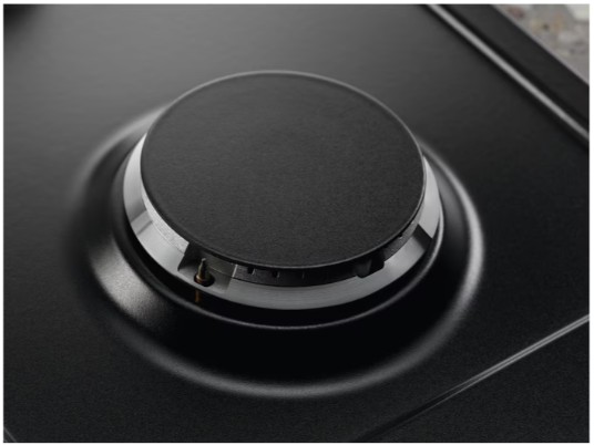 EGS6436K - Electrolux - SpeedBurner 60 cm Gazlı Döküm Izgaralı WOK Siyah Emaye Ankastre Ocak