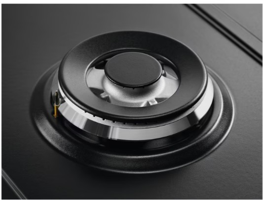 EGS6436K - Electrolux - SpeedBurner 60 cm Gazlı Döküm Izgaralı WOK Siyah Emaye Ankastre Ocak