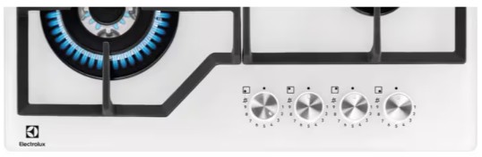 KGG64362W - Electrolux - StepPower 60 cm Gazlı Döküm Izgaralı WOK Beyaz Cam Ankastre Ocak