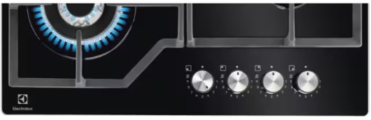 KGG64362K - Electrolux - StepPower 60 cm Gazlı Döküm Izgaralı WOK Siyah Cam Ankastre Ocak