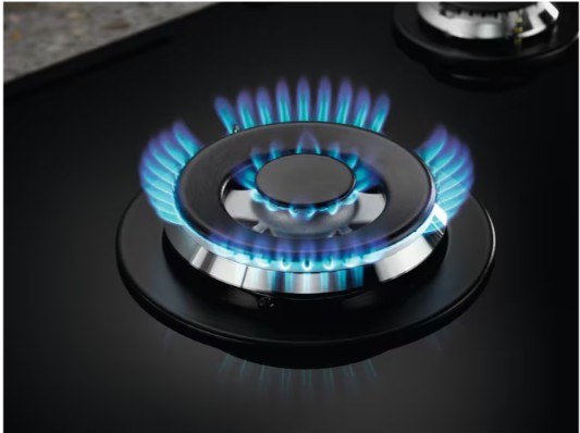 KGG75362K - Electrolux - StepPower 75 cm Gazlı Döküm Izgaralı WOK Siyah Cam Ankastre Ocak