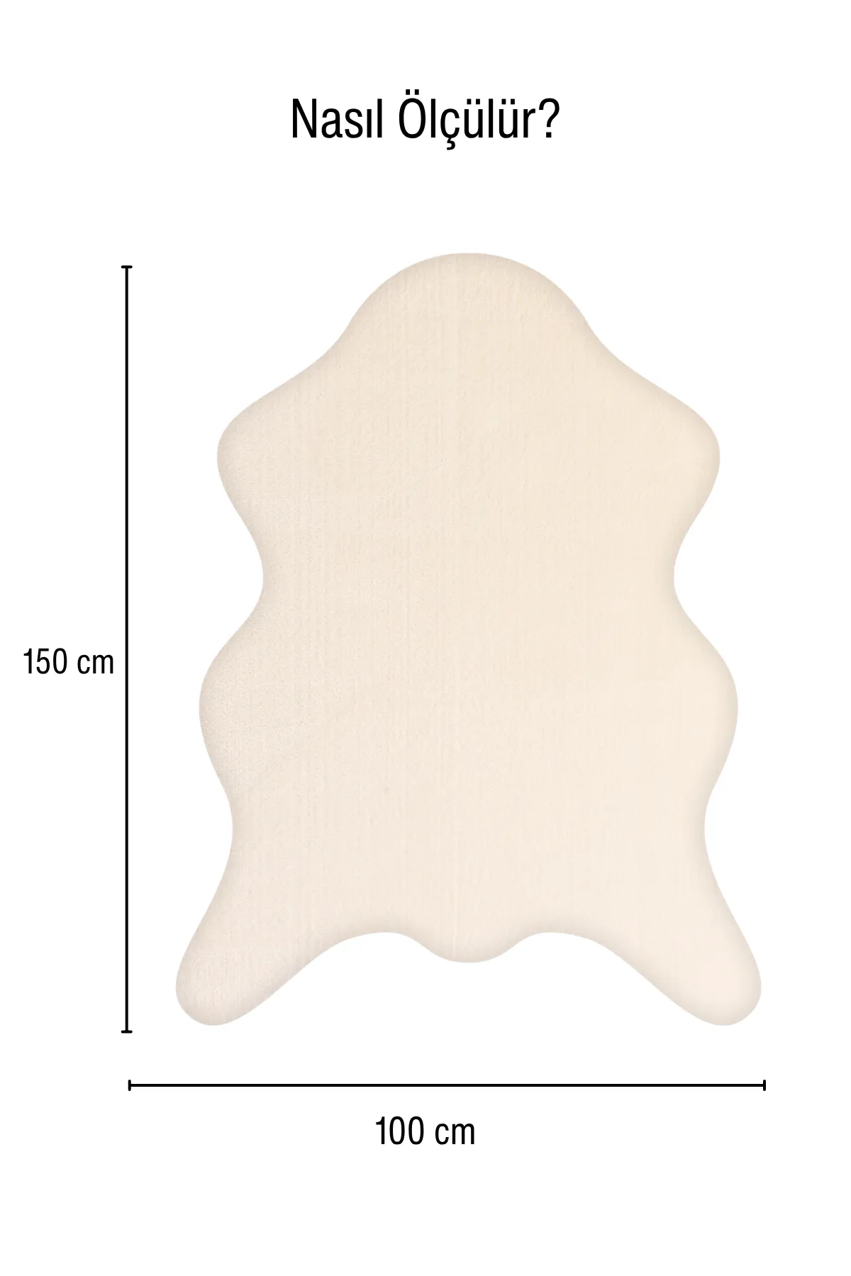 POLY Peluş Post Şeklinde Halı-Krem- Salon-Antre-Oturma Odası-Yumuşak-Kaymaz Taban-Yıkanabilir–Modern-Uygun Fiyat